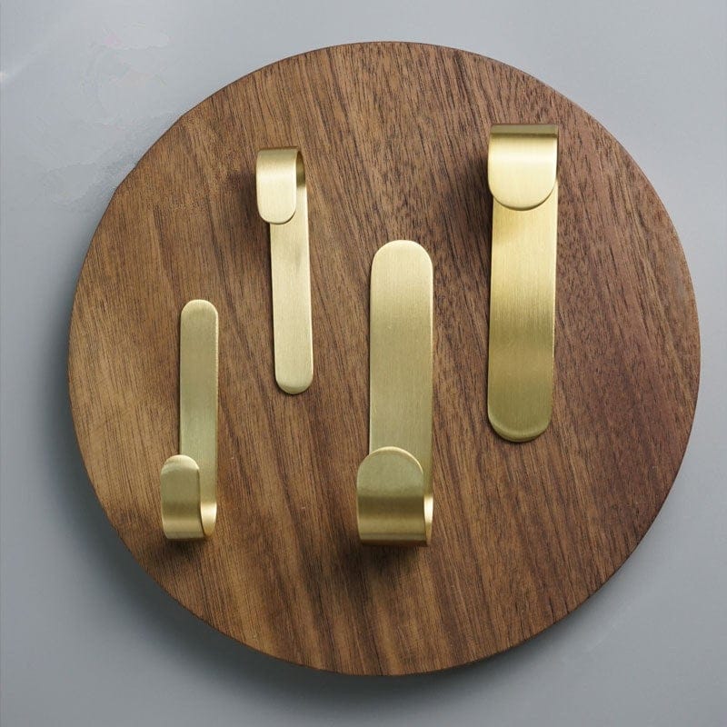 Avtoit | Brass Wall Hook Set | Rust-Resistant Coat Hooks Wardrobe