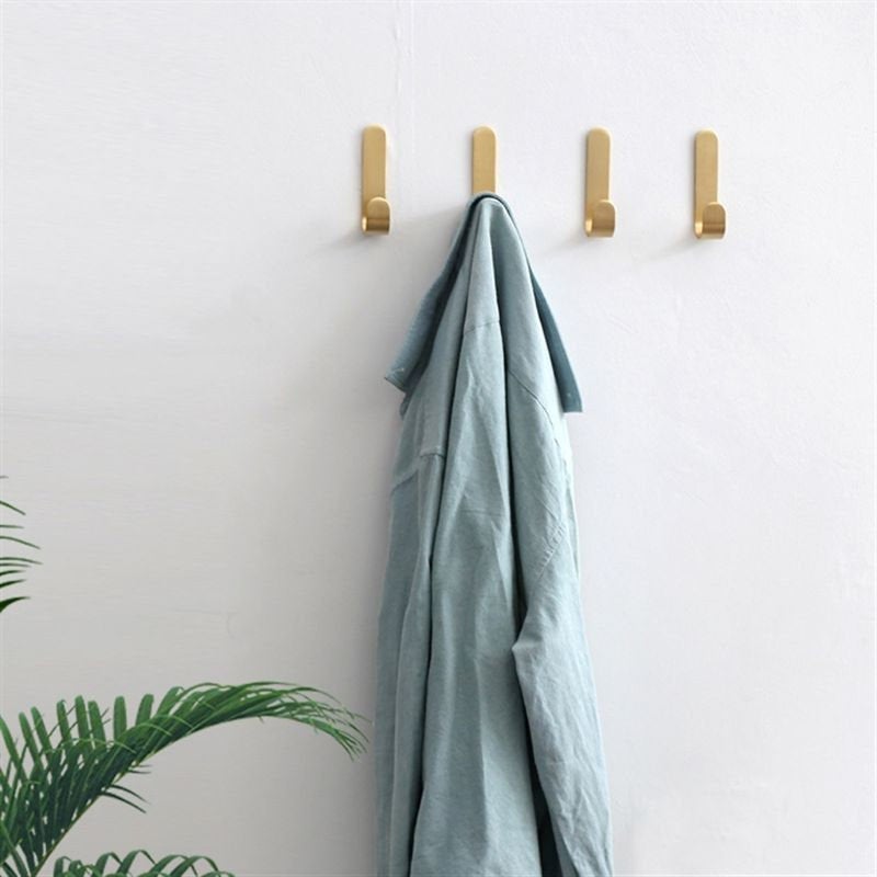 Avtoit | Brass Wall Hook Set | Rust-Resistant Coat Hooks Wardrobe