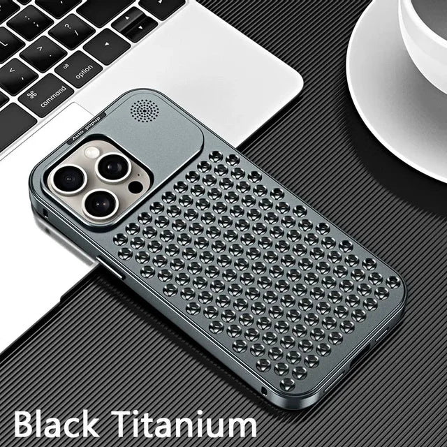 Avtoit | Breathable Perfume Aluminum alloy Heat Dissipation Phone Case For iPhone 12 13 14 15 Pro Max Plus Detachable Cover