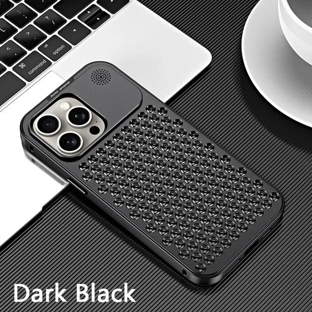 Avtoit | Breathable Perfume Aluminum alloy Heat Dissipation Phone Case For iPhone 12 13 14 15 Pro Max Plus Detachable Cover