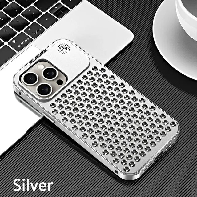 Avtoit | Breathable Perfume Aluminum alloy Heat Dissipation Phone Case For iPhone 12 13 14 15 Pro Max Plus Detachable Cover