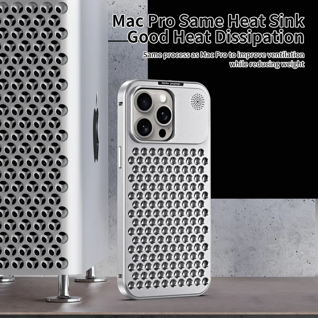 Avtoit | Breathable Perfume Aluminum alloy Heat Dissipation Phone Case For iPhone 12 13 14 15 Pro Max Plus Detachable Cover