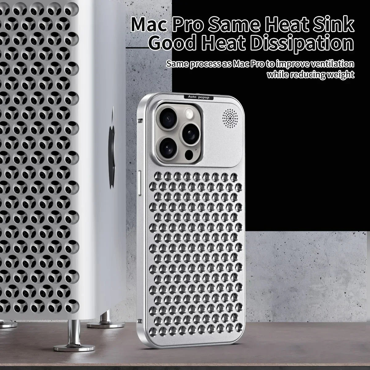 Avtoit | Breathable Perfume Aluminum alloy Heat Dissipation Phone Case For iPhone 12 13 14 15 Pro Max Plus Detachable Cover