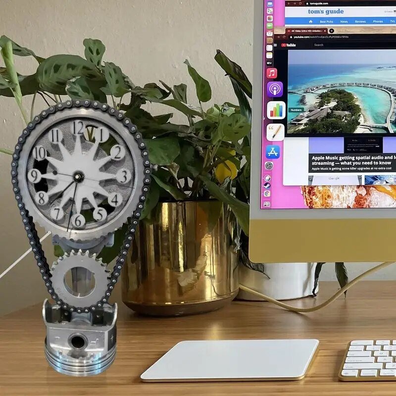 Avtoit | Watch chain with movement - Silent rotating table clock