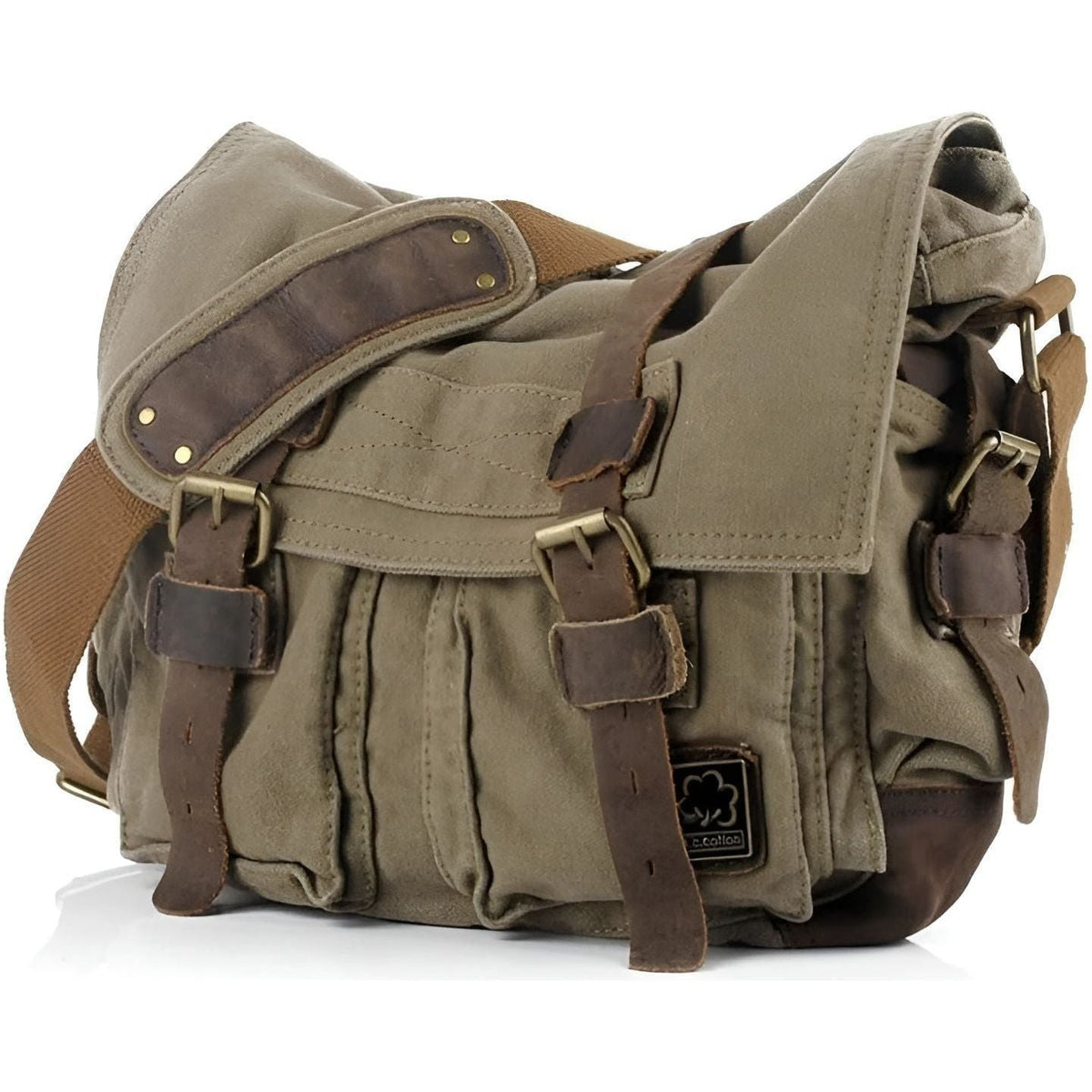 Avtoit | Michael Bag – Vintage Canvas Messenger Bag for Men with Leather Accents