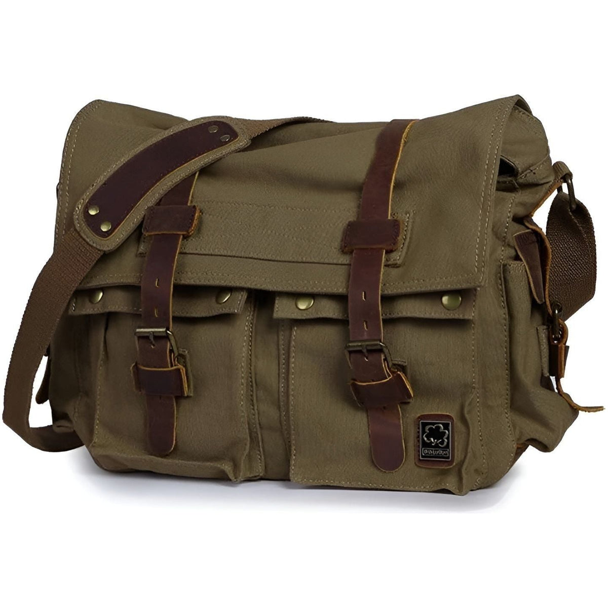 Avtoit | Michael Bag – Vintage Canvas Messenger Bag for Men with Leather Accents