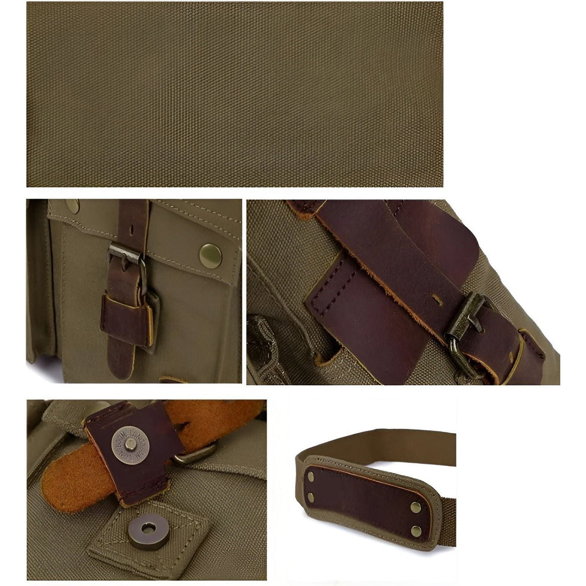 Avtoit | Michael Bag – Vintage Canvas Messenger Bag for Men with Leather Accents