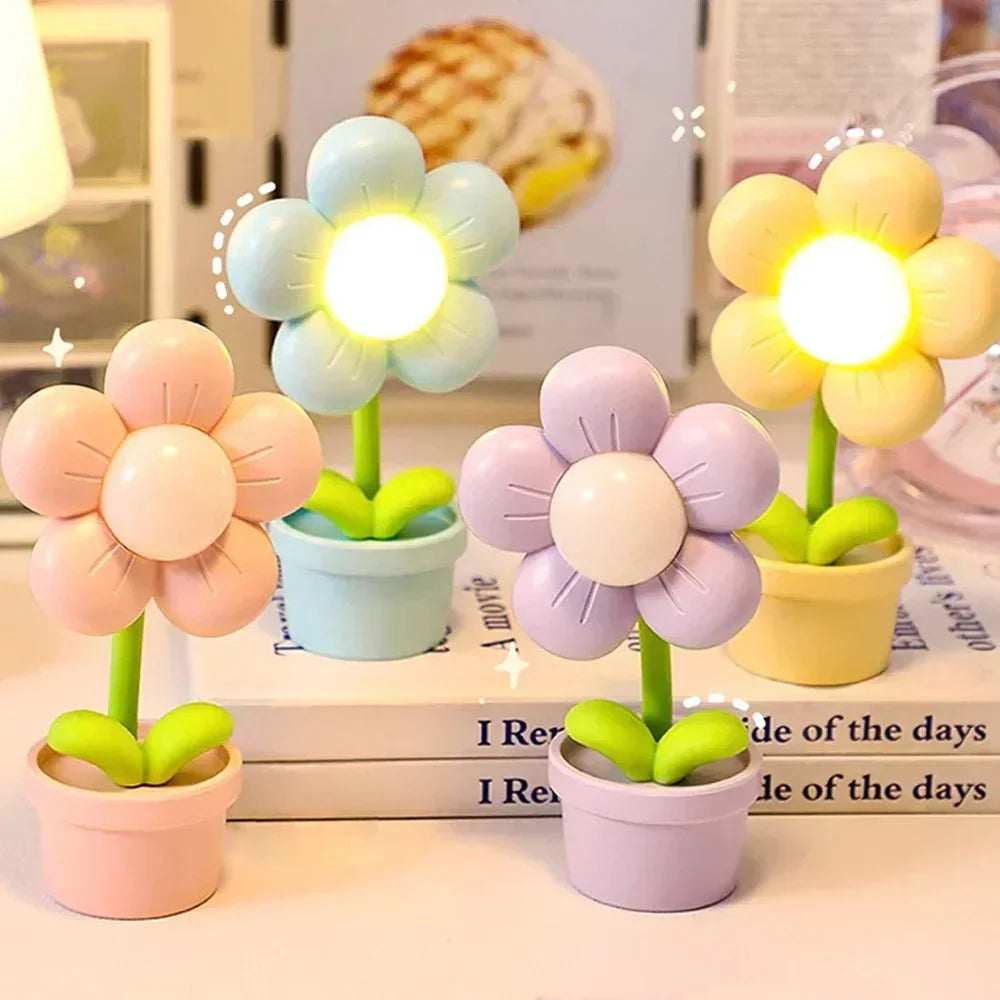 Avtoit | Cute Flower Night Light for Children – LED Table Lamp in Flower Design for the Children's Room