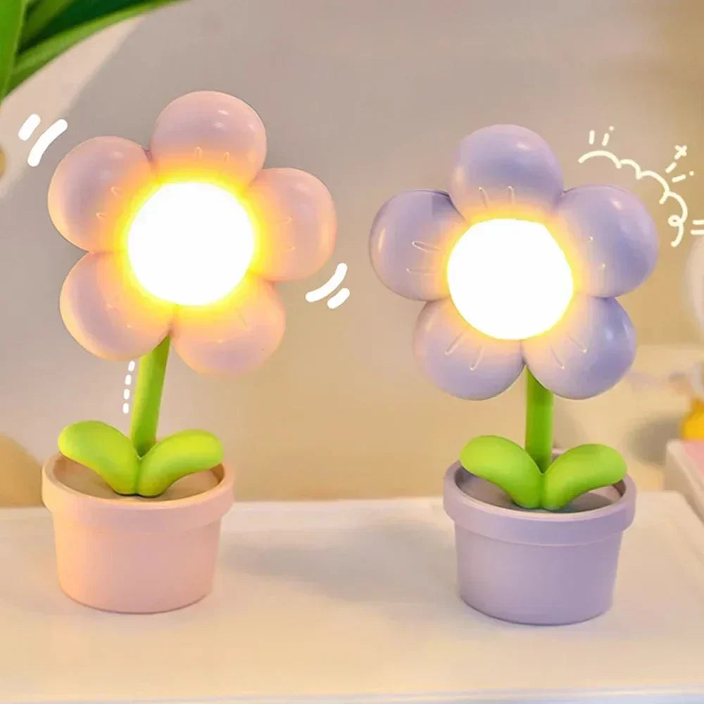 Avtoit | Cute Flower Night Light for Children – LED Table Lamp in Flower Design for the Children's Room