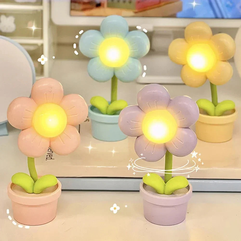 Avtoit | Cute Flower Night Light for Children – LED Table Lamp in Flower Design for the Children's Room