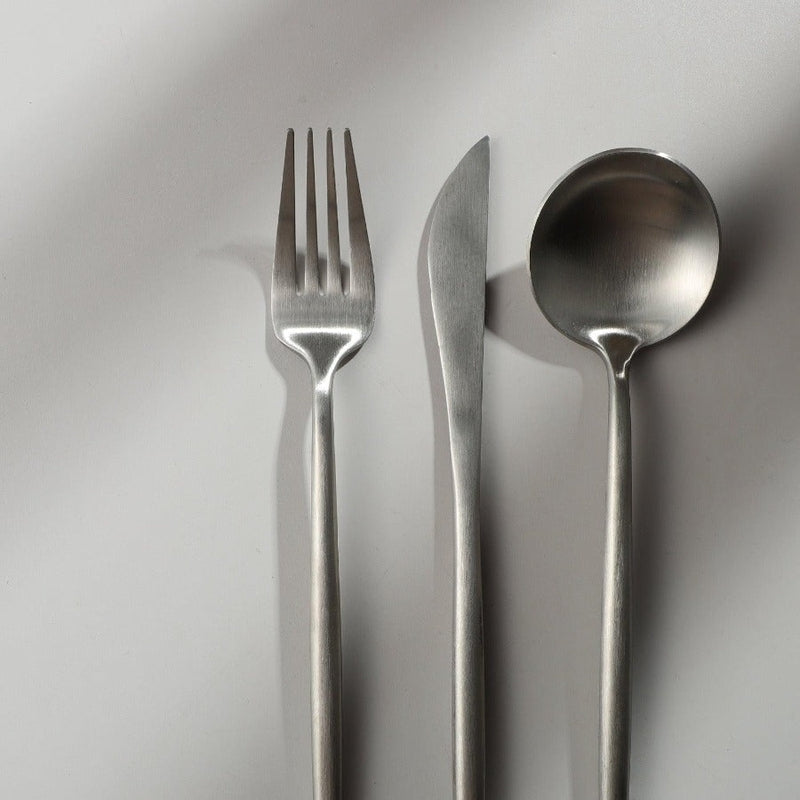Avtoit | Minimalist Flatware Set – 20-Piece Titanium-Coated Stainless Steel Cutlery | Modern Matte Finish for Elegant Dining