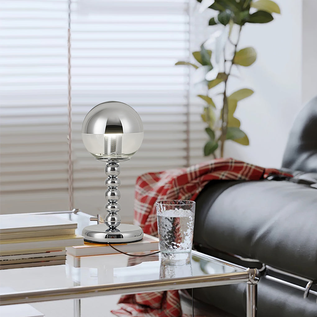 Avtoit | MirrorGlow – Minimalist Chrome Table Lamp