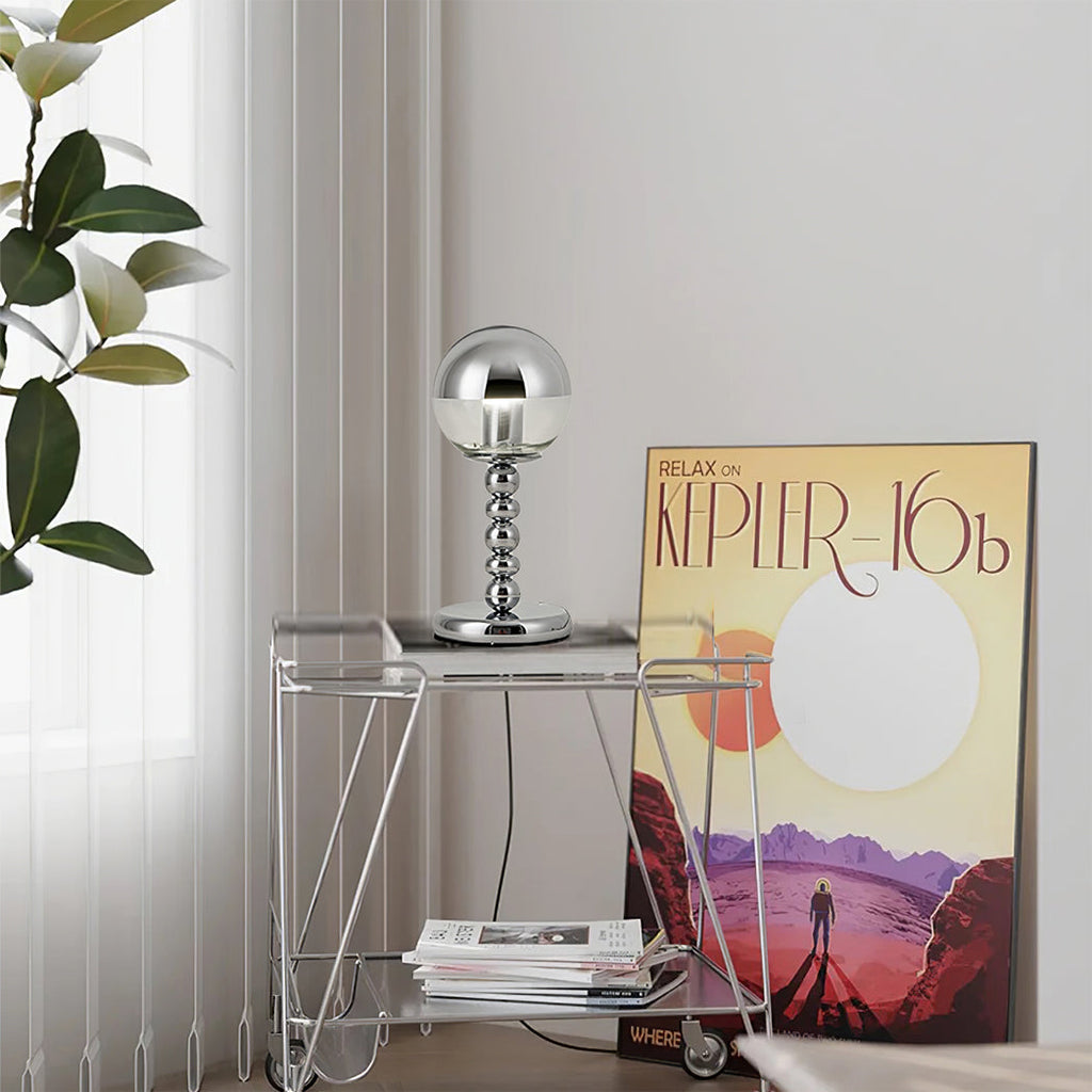 Avtoit | MirrorGlow – Minimalist Chrome Table Lamp