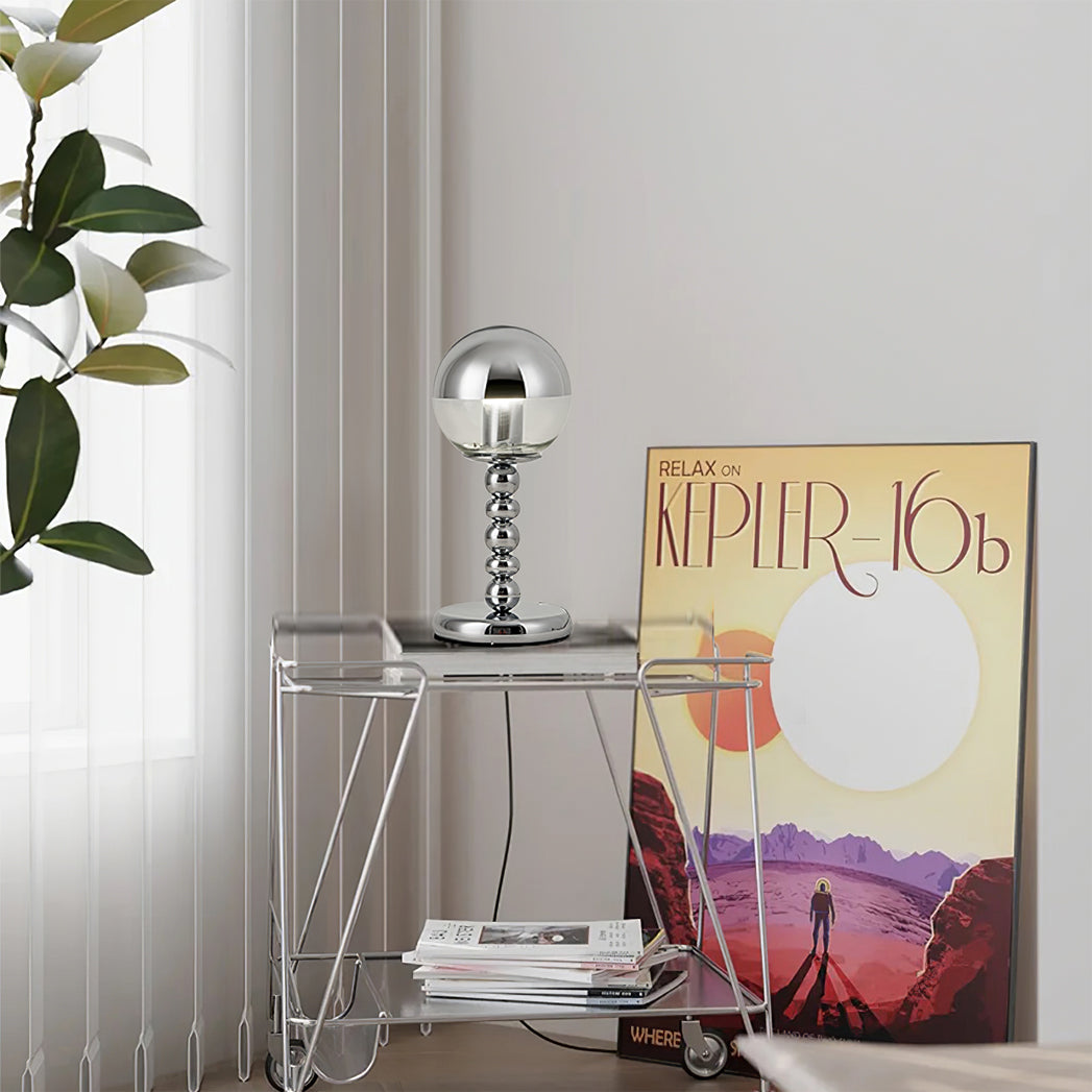 Avtoit | MirrorGlow – Minimalist Chrome Table Lamp