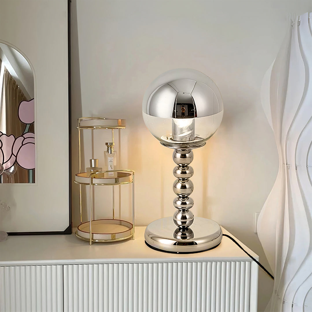 Avtoit | MirrorGlow – Minimalist Chrome Table Lamp