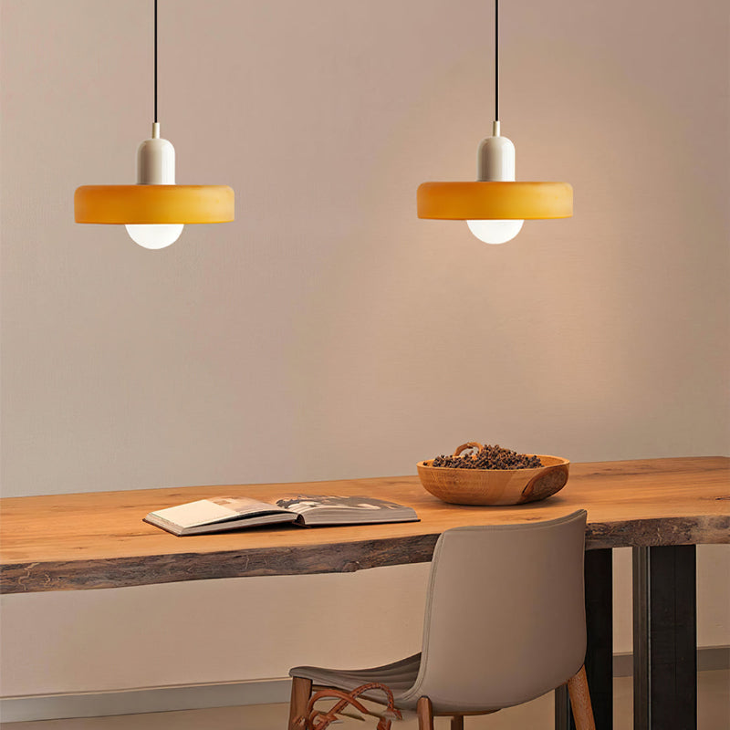 Avtoit | Coloured Glass Pendant Light – Elegant Bauhaus-Style Hanging Lamp for Living Room & Dining Area