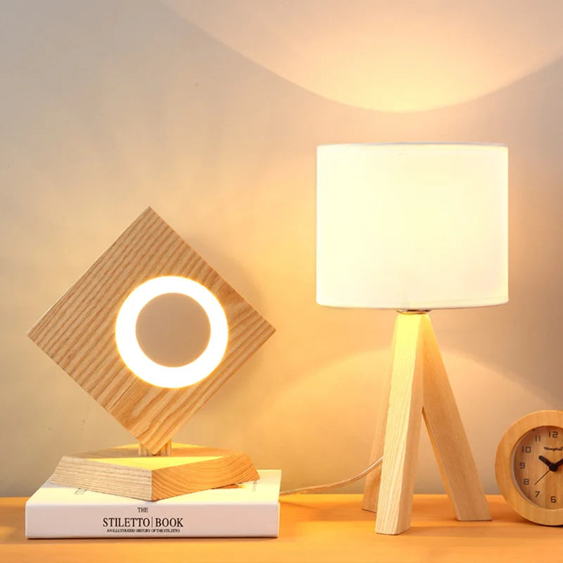 Avtoit | EcoLight – Wooden table lamp with modern design
