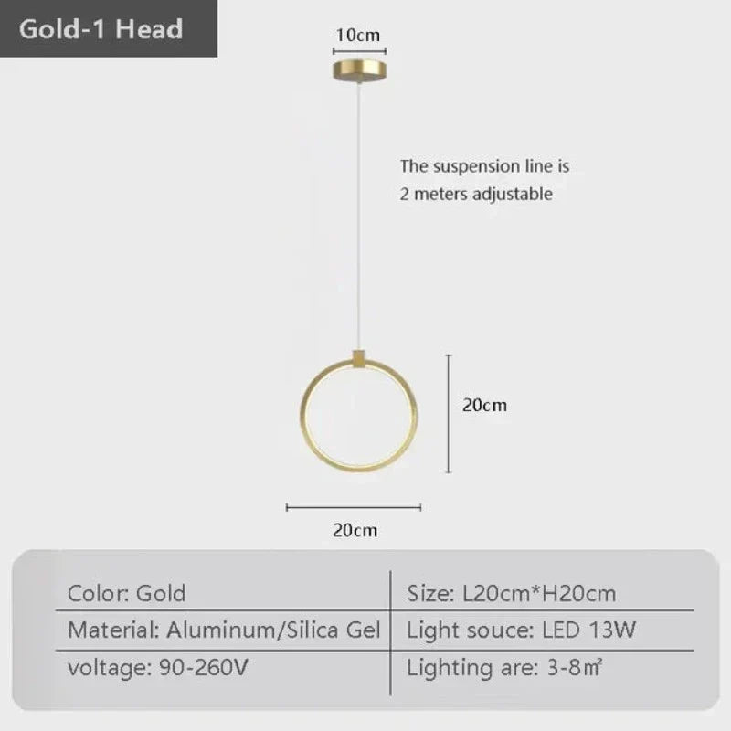 Avtoit | Elegant Double Ring Pendant Light | DuoGlow