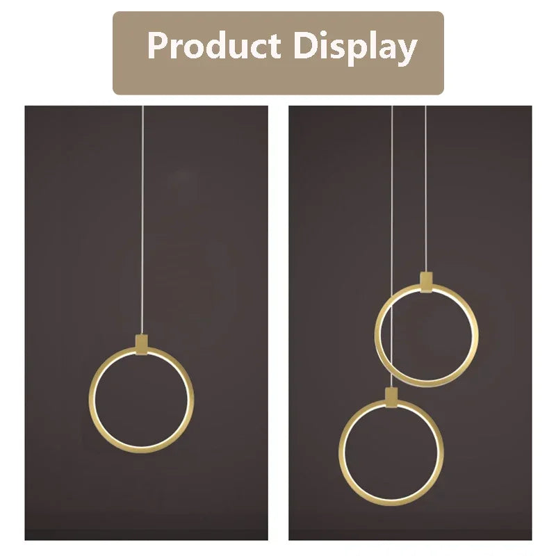Avtoit | Elegant Double Ring Pendant Light | DuoGlow