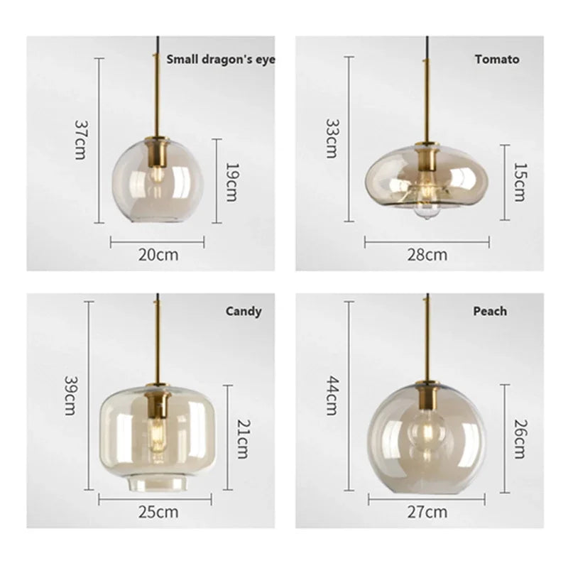 Avtoit | NordicGlas - Modern Scandinavian Glass Pendant Lamp for Dining Room and Living Room