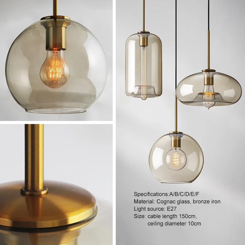 Avtoit | NordicGlas - Modern Scandinavian Glass Pendant Lamp for Dining Room and Living Room