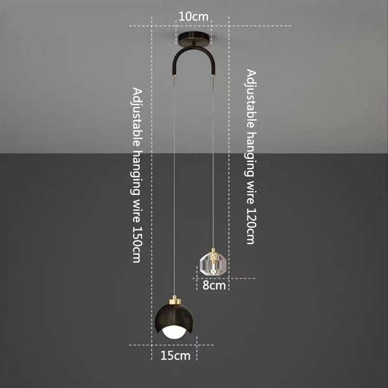 Avtoit | Modern Crystal Pendant Light | Elegant Hanging Lamp for Living Spaces