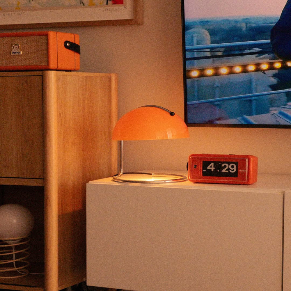 Avtoit | Mid-Century Modern Desk Lamp – Retro Orange Dome Design with USB Power