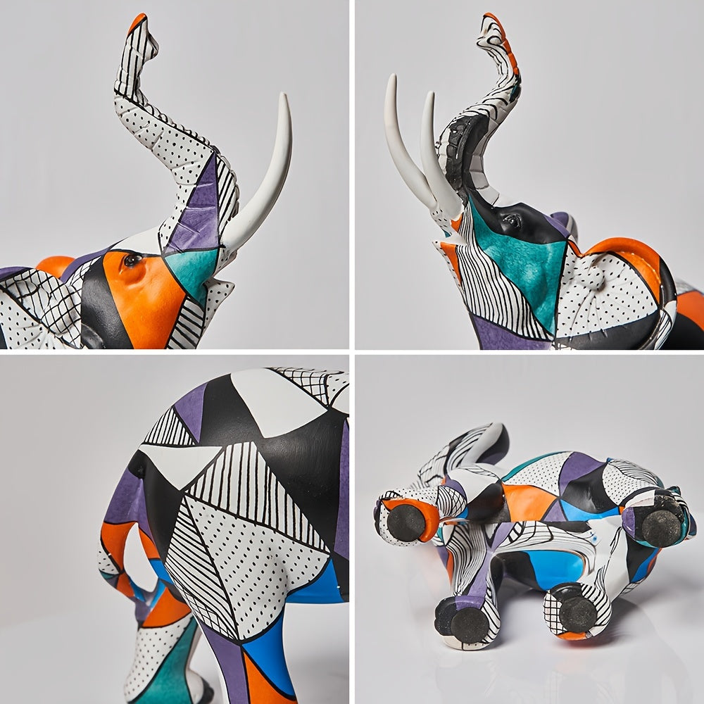 Avtoit | Mosaic Majesty Elephant Figurine – Handcrafted Artistic Elephant Sculpture for Home & Office Decor