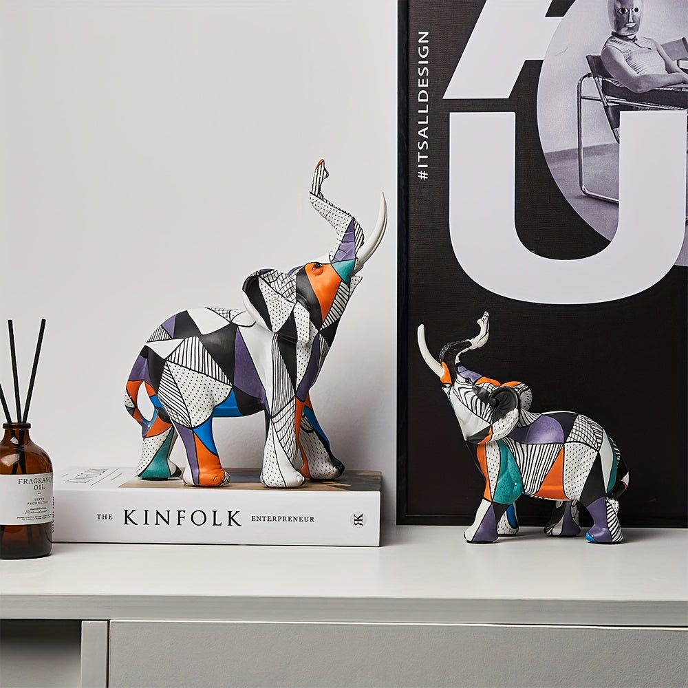 Avtoit | Mosaic Majesty Elephant Figurine – Handcrafted Artistic Elephant Sculpture for Home & Office Decor