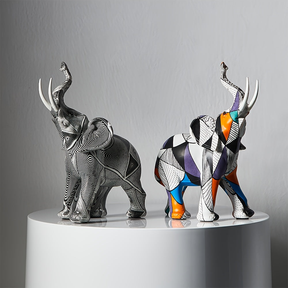 Avtoit | Mosaic Majesty Elephant Figurine – Handcrafted Artistic Elephant Sculpture for Home & Office Decor