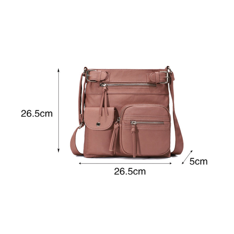 Avtoit | Multi-Pocket Soft PU Shoulder Bag