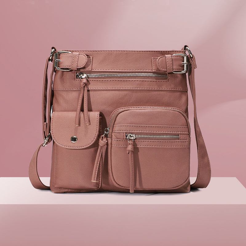 Avtoit | Multi-Pocket Soft PU Shoulder Bag