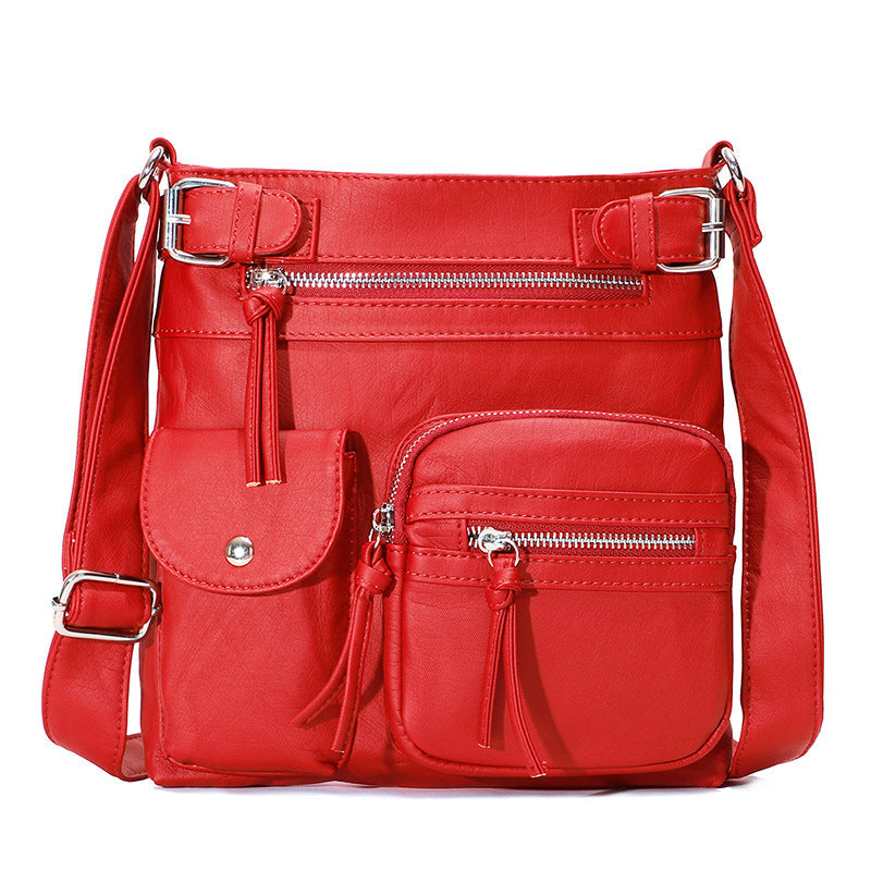 Avtoit | Multi-Pocket Soft PU Shoulder Bag