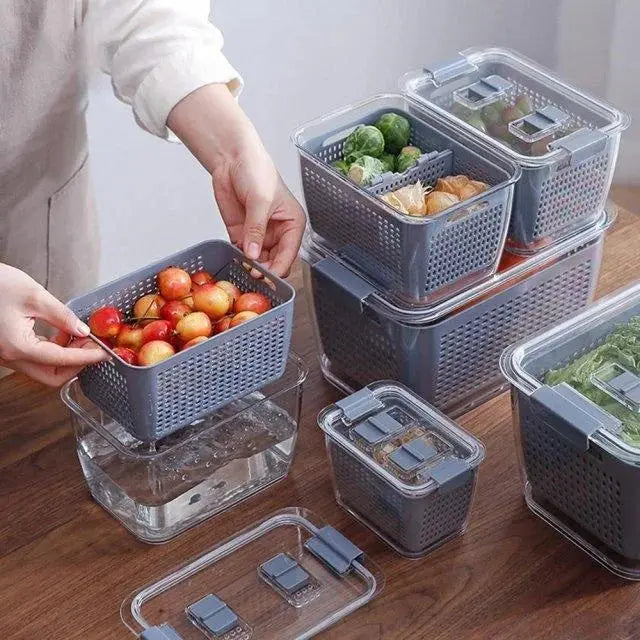 Avtoit | Multifunctional Refrigerator Storage Box with Foldable Dividers