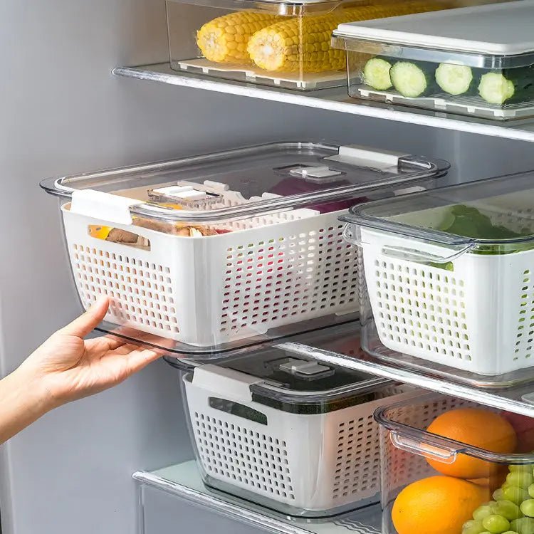 Avtoit | Multifunctional Refrigerator Storage Box with Foldable Dividers