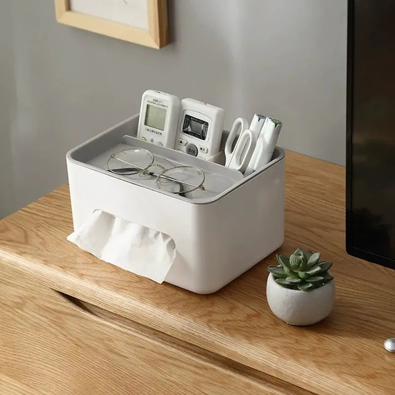 Avtoit | Multifunctional Tissue Box with Organizer – For Bathroom, Office & Living Room