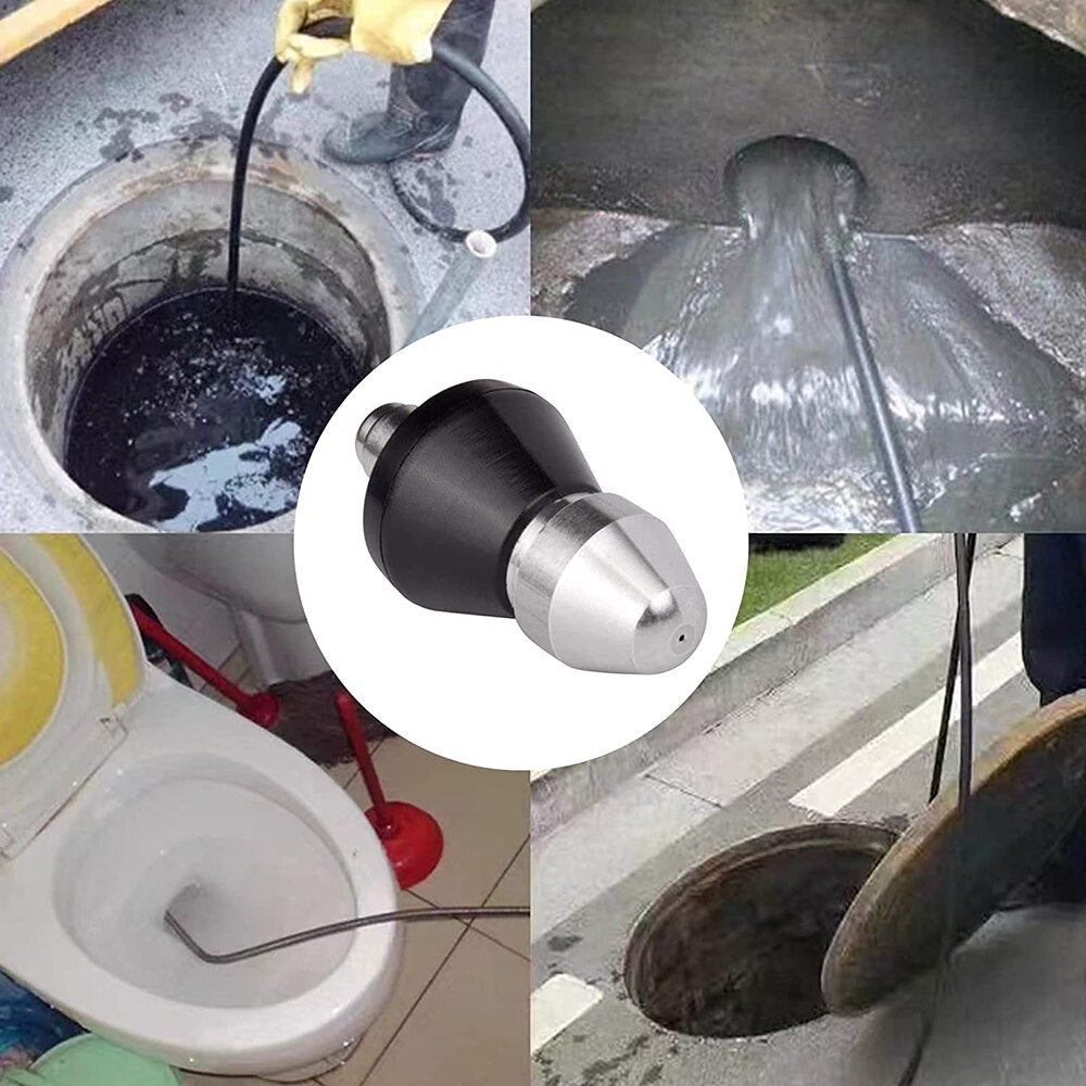 Avtoit | High-Pressure Drain Jetting Nozzle – Stainless Steel Sewer Cleaning Sprayer for Fast Pipe Unblocking