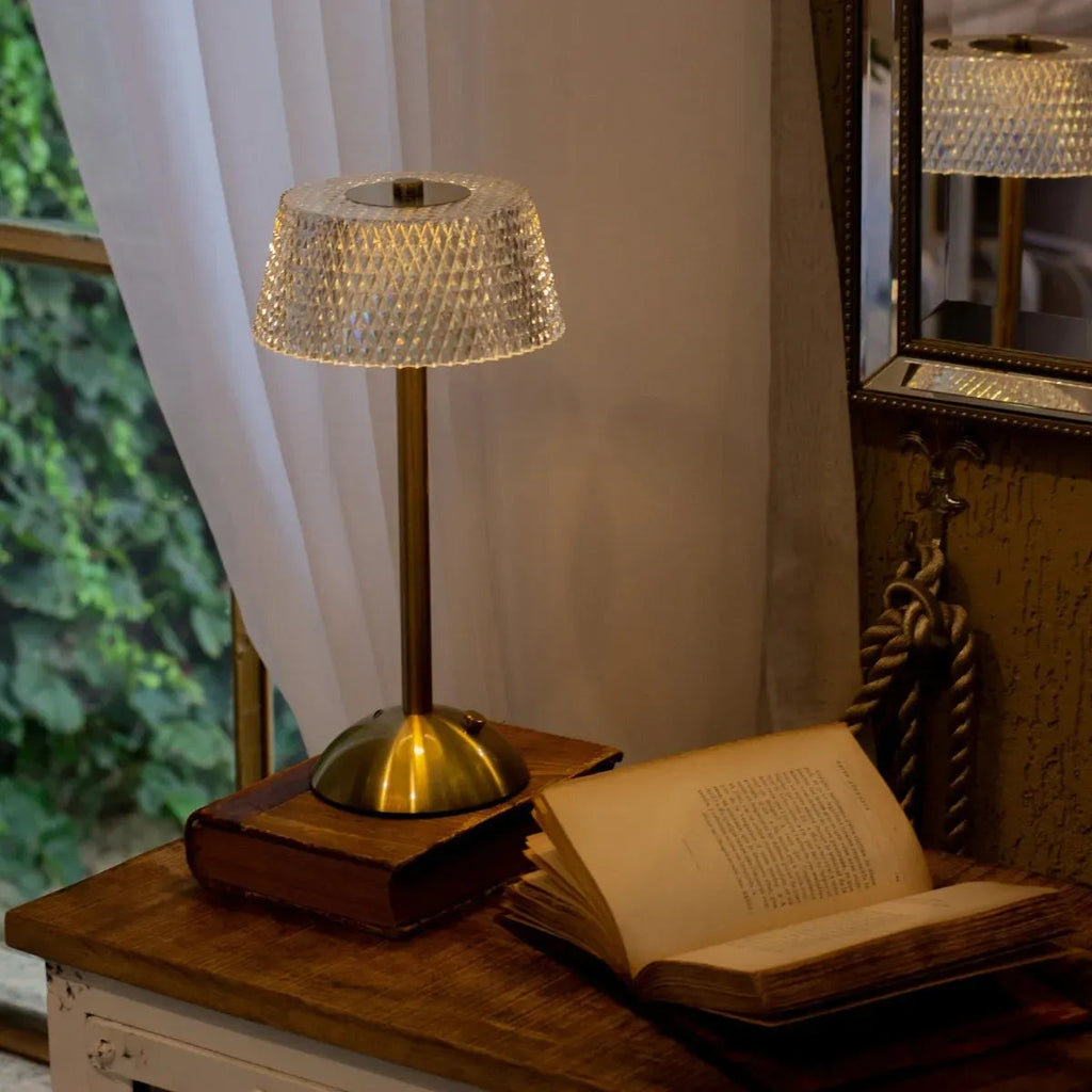 Avtoit | Nightstand Lamp Crystal Gold