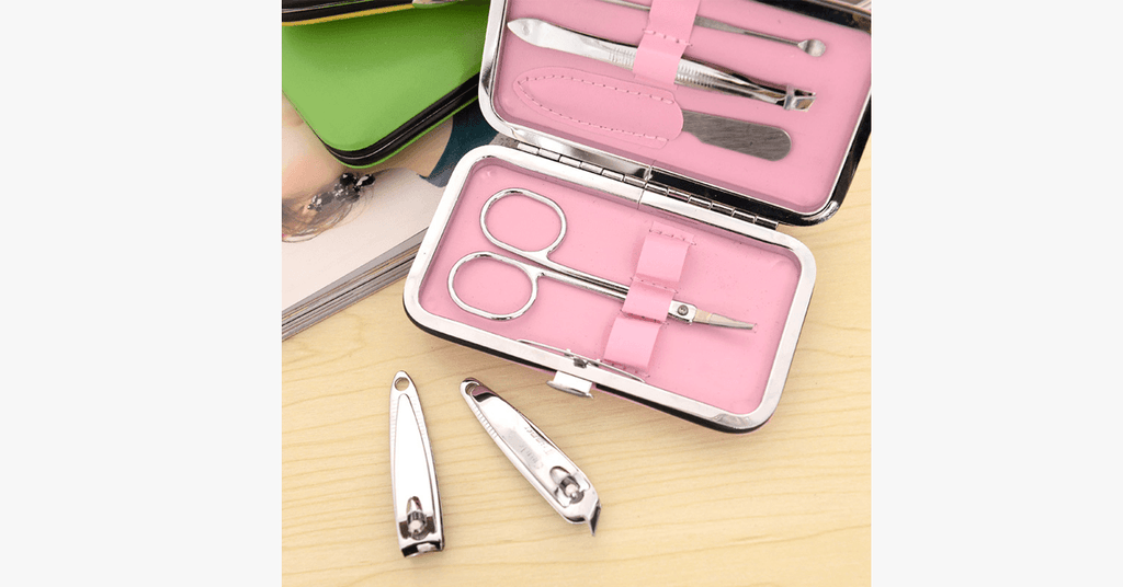Avtoit | 7-piece nail clipper set - Comes in a pink case - Perfect for manicure!