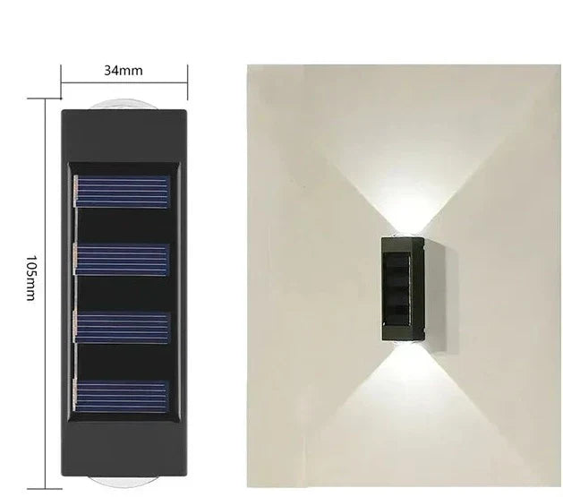 Avtoit | LUMIX | New Solar Wall Lighting for Outdoors | Waterproof LED Solar Lamp for Ambient Garden Light