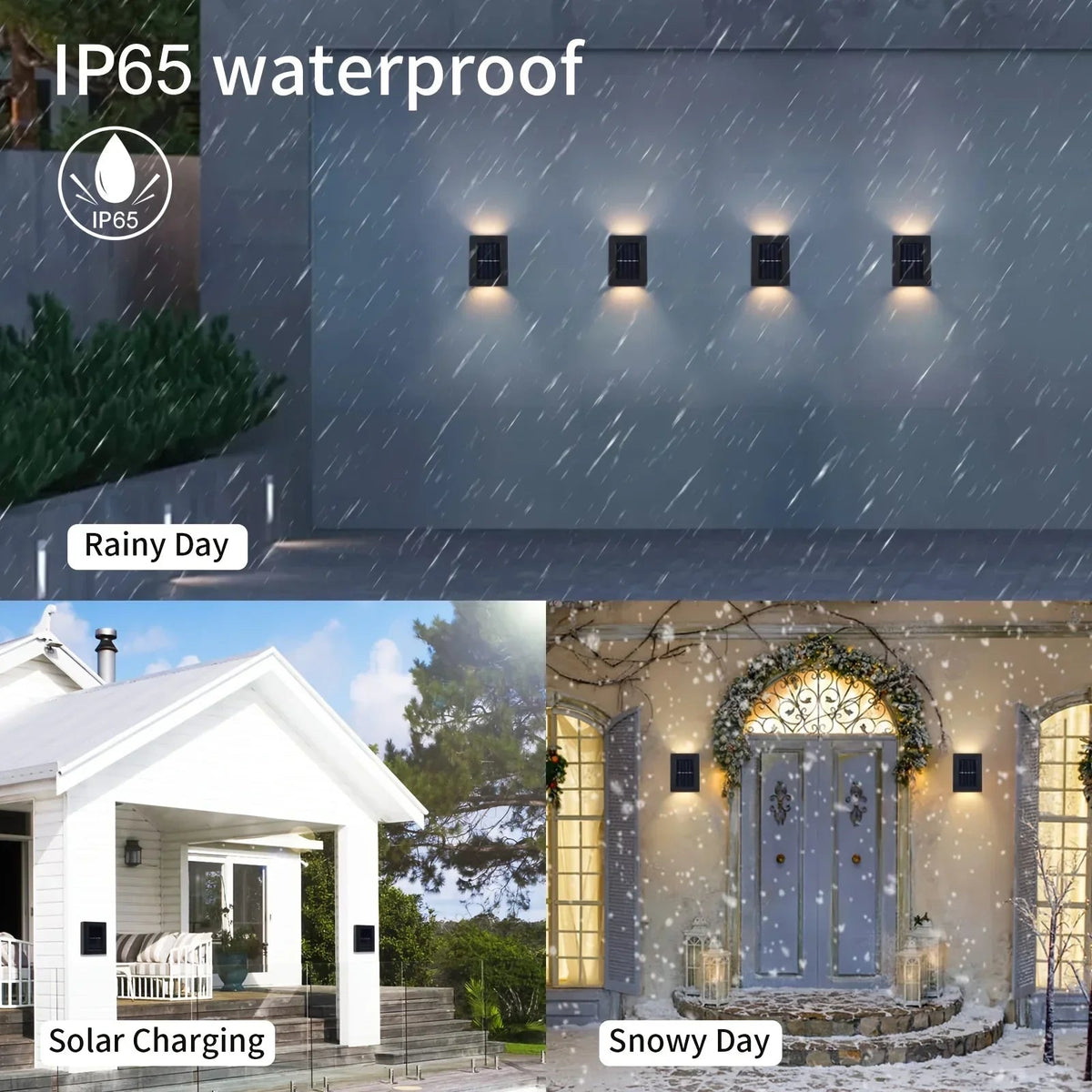 Avtoit | LUMIX | New Solar Wall Lighting for Outdoors | Waterproof LED Solar Lamp for Ambient Garden Light