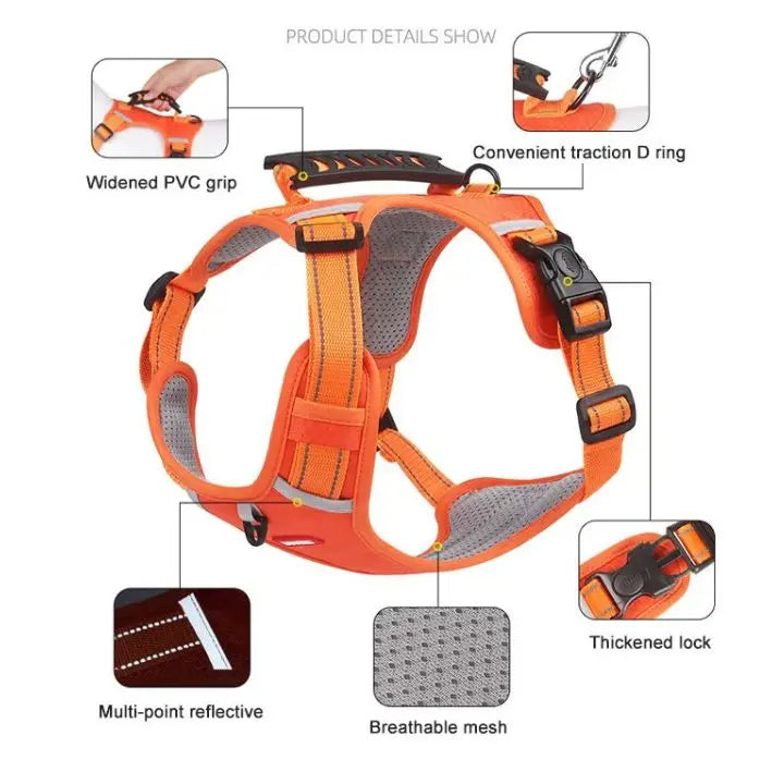 Avtoit | No-Pull Dog Harness with Reflective Nylon