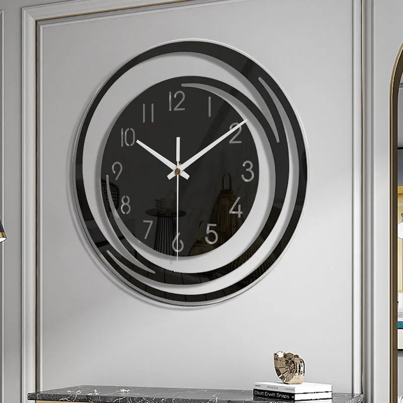 Avtoit | NoirTime | Modern Black Acrylic Wall Clock