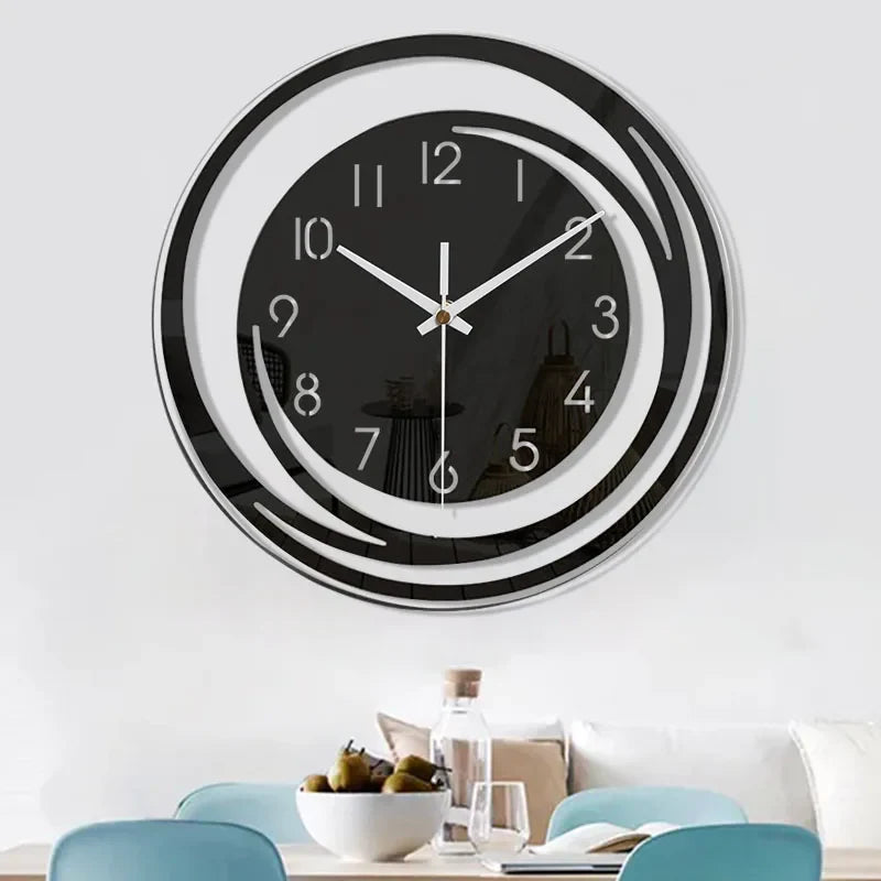 Avtoit | NoirTime | Modern Black Acrylic Wall Clock