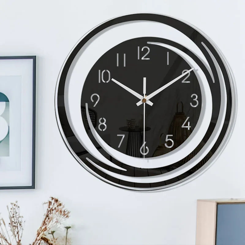 Avtoit | NoirTime | Modern Black Acrylic Wall Clock