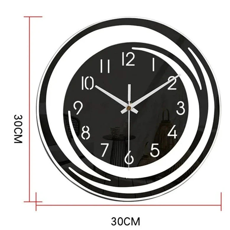 Avtoit | NoirTime | Modern Black Acrylic Wall Clock