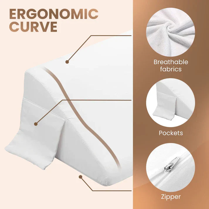 Avtoit | Gap Filler Wedge Pillow | Adjustable Height, Compact Design & Ideal for Twin, Queen, King Beds and Sofas