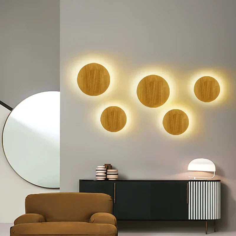 Avtoit | LuxeRadiant – Scandinavian Wooden Wall Lamp