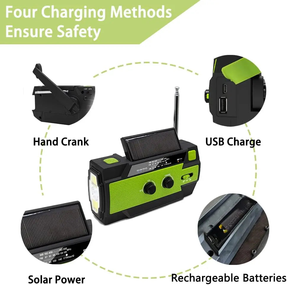 Avtoit | Emergency Solar Radio with Power Bank and SOS Alarm