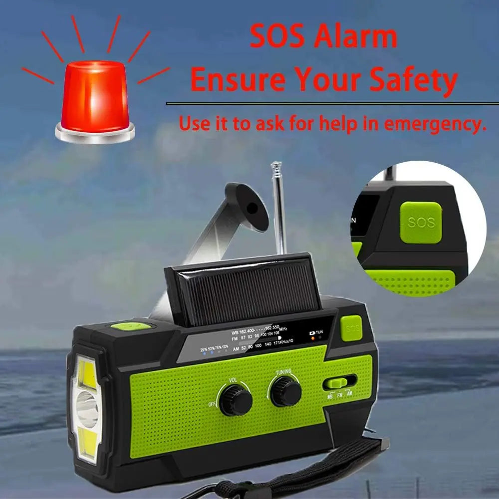 Avtoit | Emergency Solar Radio with Power Bank and SOS Alarm
